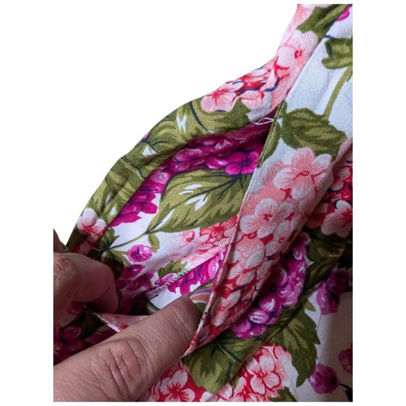 Vtg 1990s SK & Company Pink Purple Lilac Floral Print Button Maxi Skirt M 8 - Picture 3 of 5